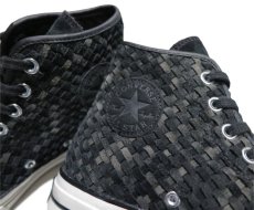 画像7: NEW Converse "First String" Hi-Cut Suede Sneaker　Black/Grey Woven　size 8 (7)