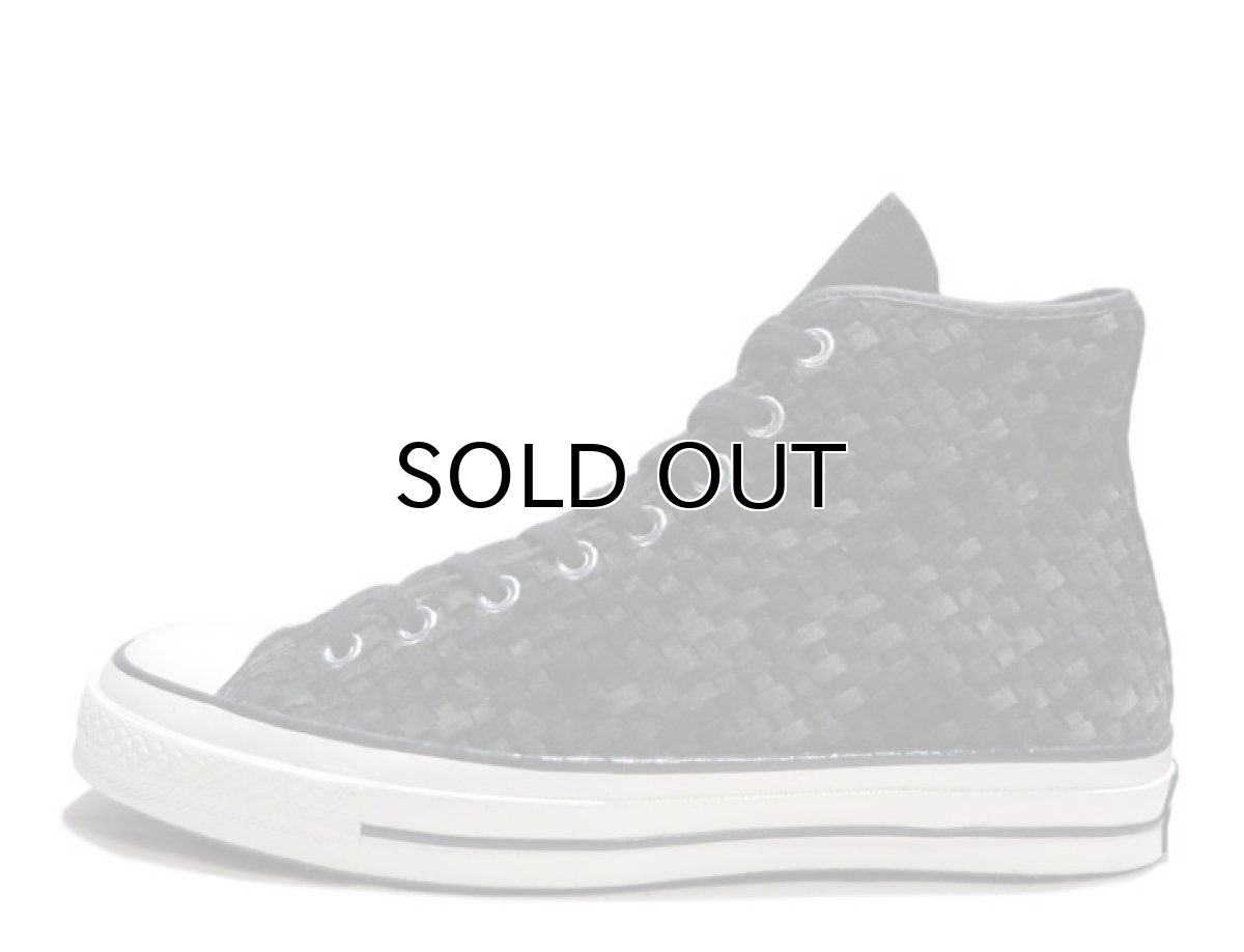 画像3: NEW Converse "First String" Hi-Cut Suede Sneaker　Black/Grey Woven　size 8 (3)