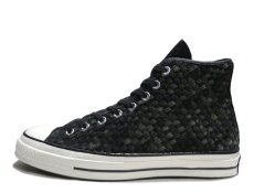 画像3: NEW Converse "First String" Hi-Cut Suede Sneaker　Black/Grey Woven　size 8 (3)