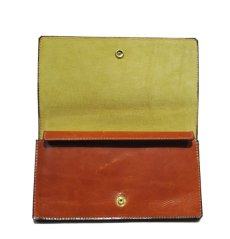 画像4: "JUTTA NEUMANN" Leather Wallet "the Waiter's Wallet"  color : Caramel / Yellow (4)