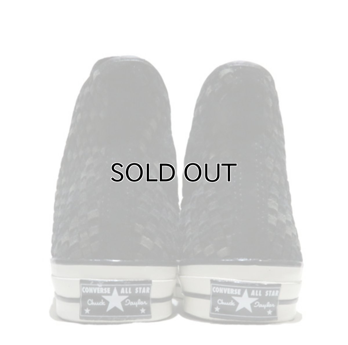 画像4: NEW Converse "First String" Hi-Cut Suede Sneaker　Black/Grey Woven　size 8 (4)