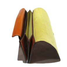 画像6: "JUTTA NEUMANN" Leather Wallet "the Waiter's Wallet"  color : Caramel / Yellow (6)