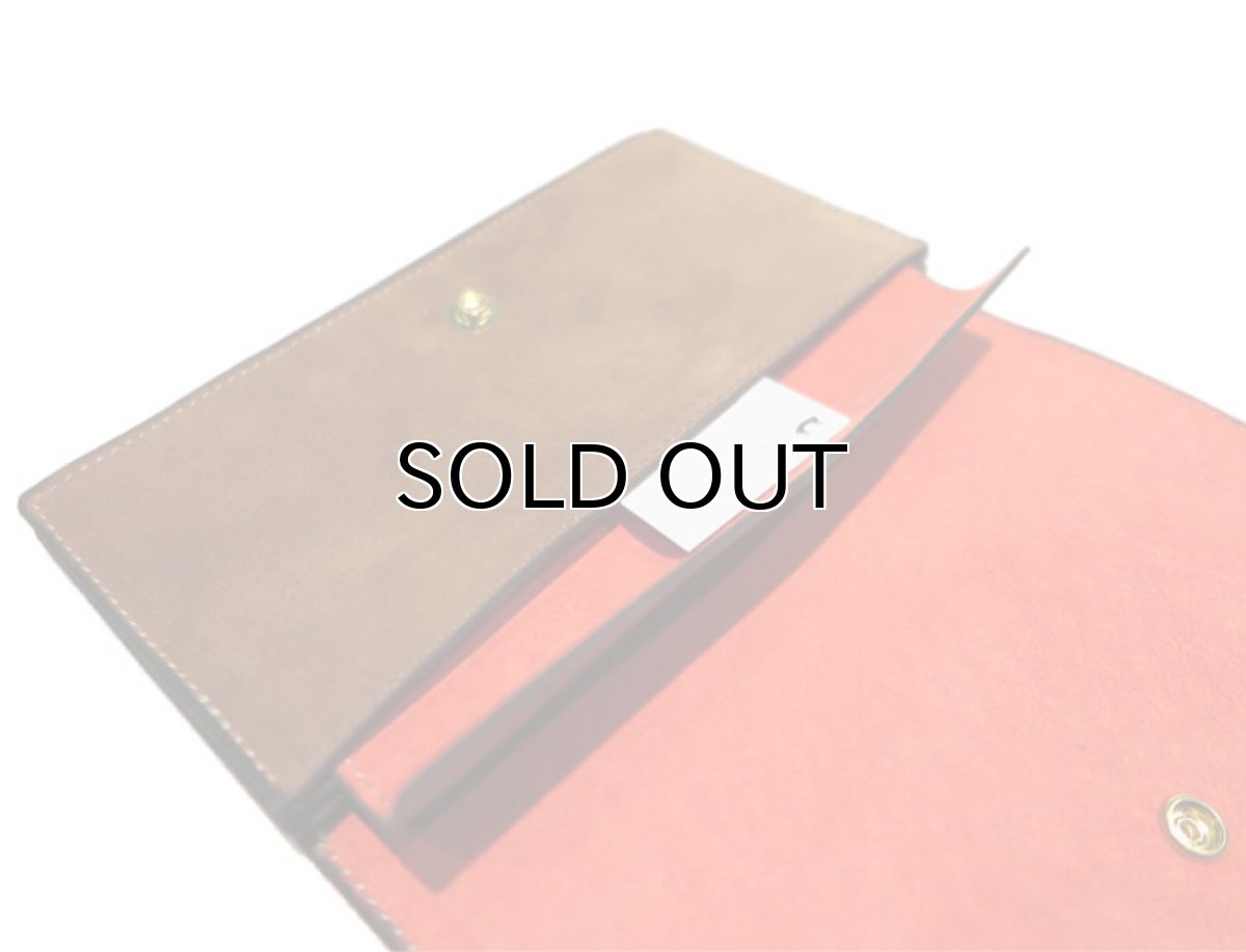 画像8: "JUTTA NEUMANN" Leather Wallet "the Waiter's Wallet"  -Suede-  color : Suede Brown / Orange (8)