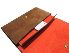 画像8: "JUTTA NEUMANN" Leather Wallet "the Waiter's Wallet"  -Suede-  color : Suede Brown / Orange (8)