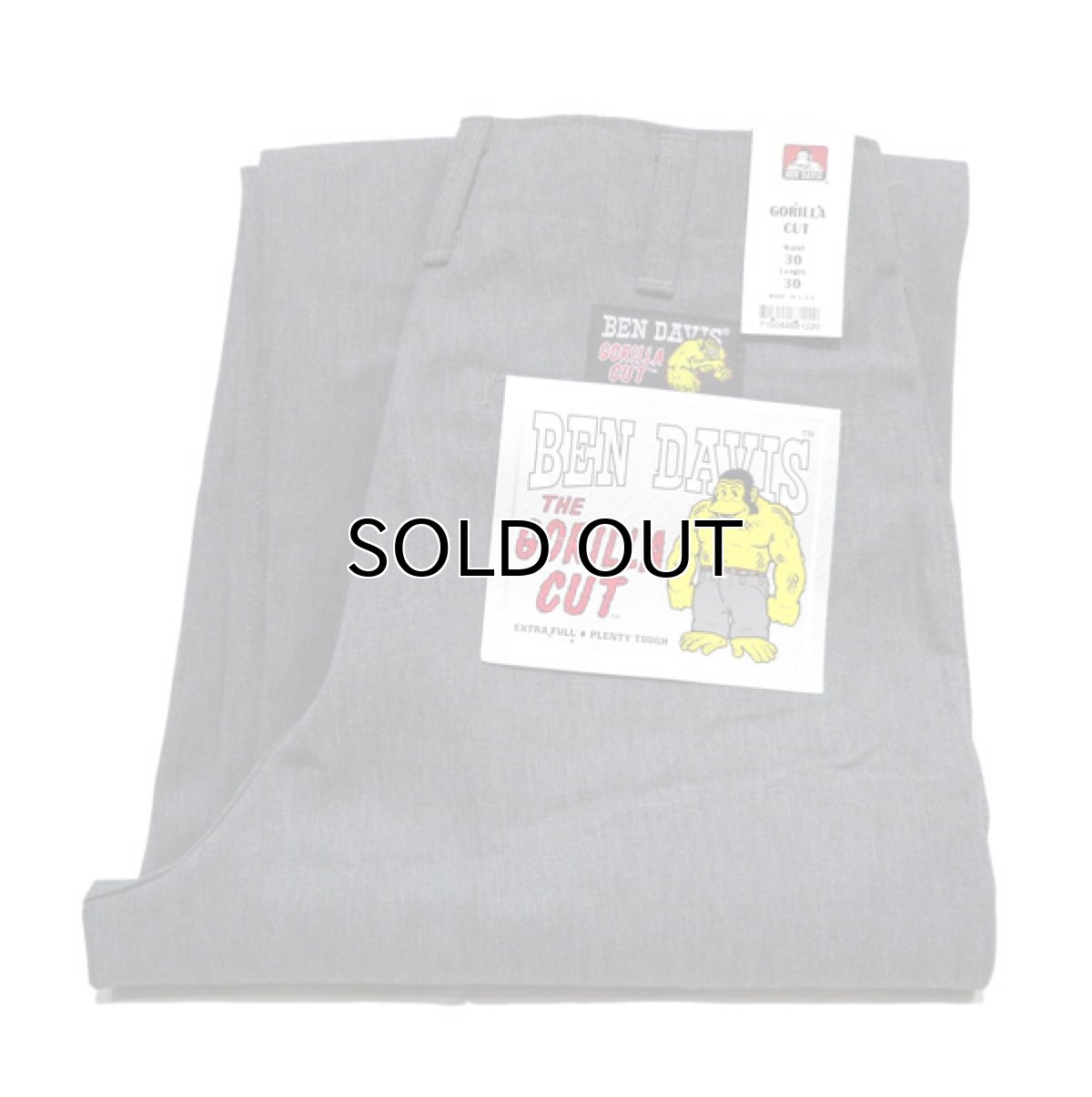 画像7: BEN DAVIS  "THE GORILLA CUT" Wide Work Pants HEATHER GREY size w 30 / w 32 (7)