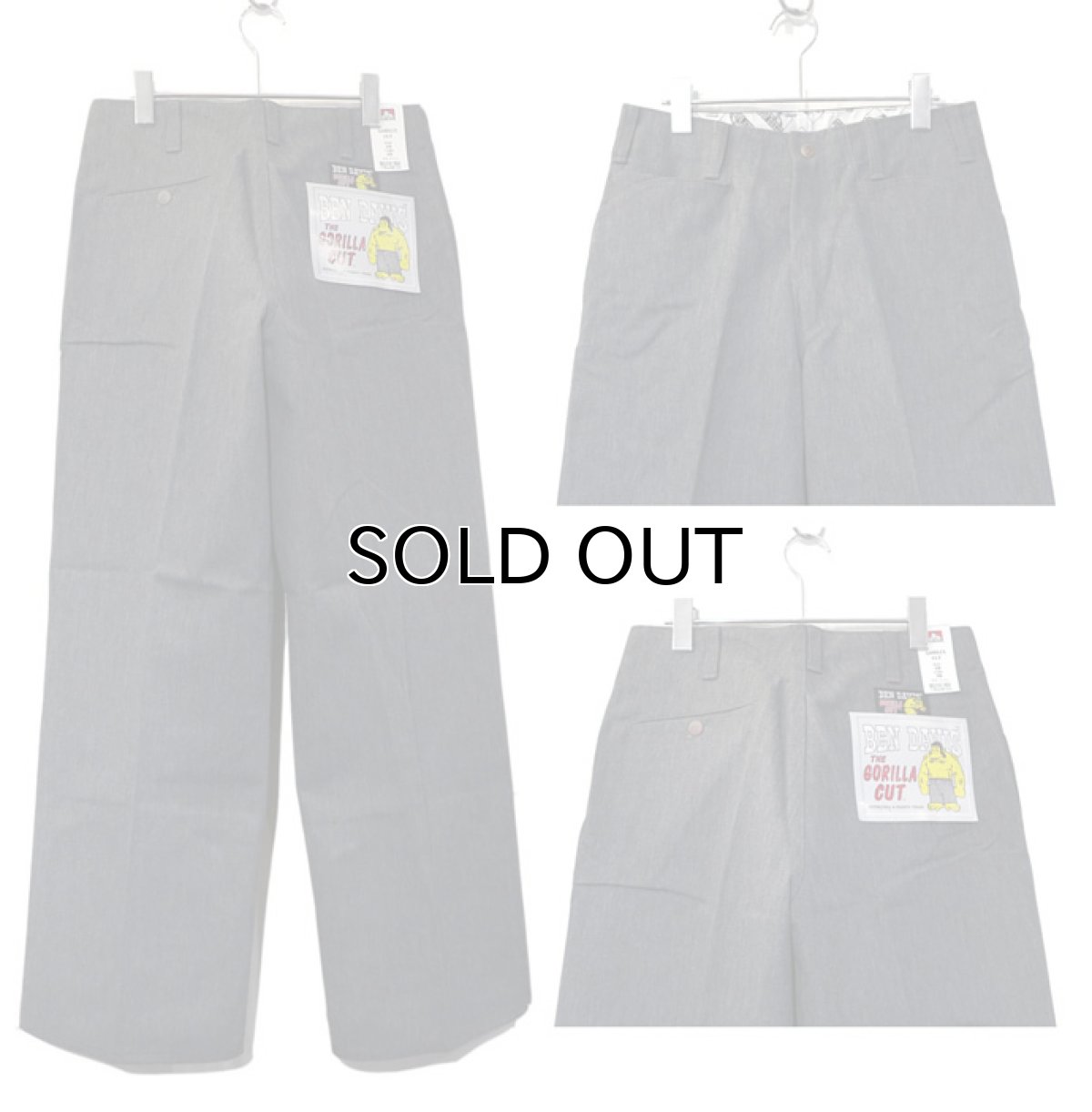 画像3: BEN DAVIS  "THE GORILLA CUT" Wide Work Pants HEATHER GREY size w 30 / w 32 (3)