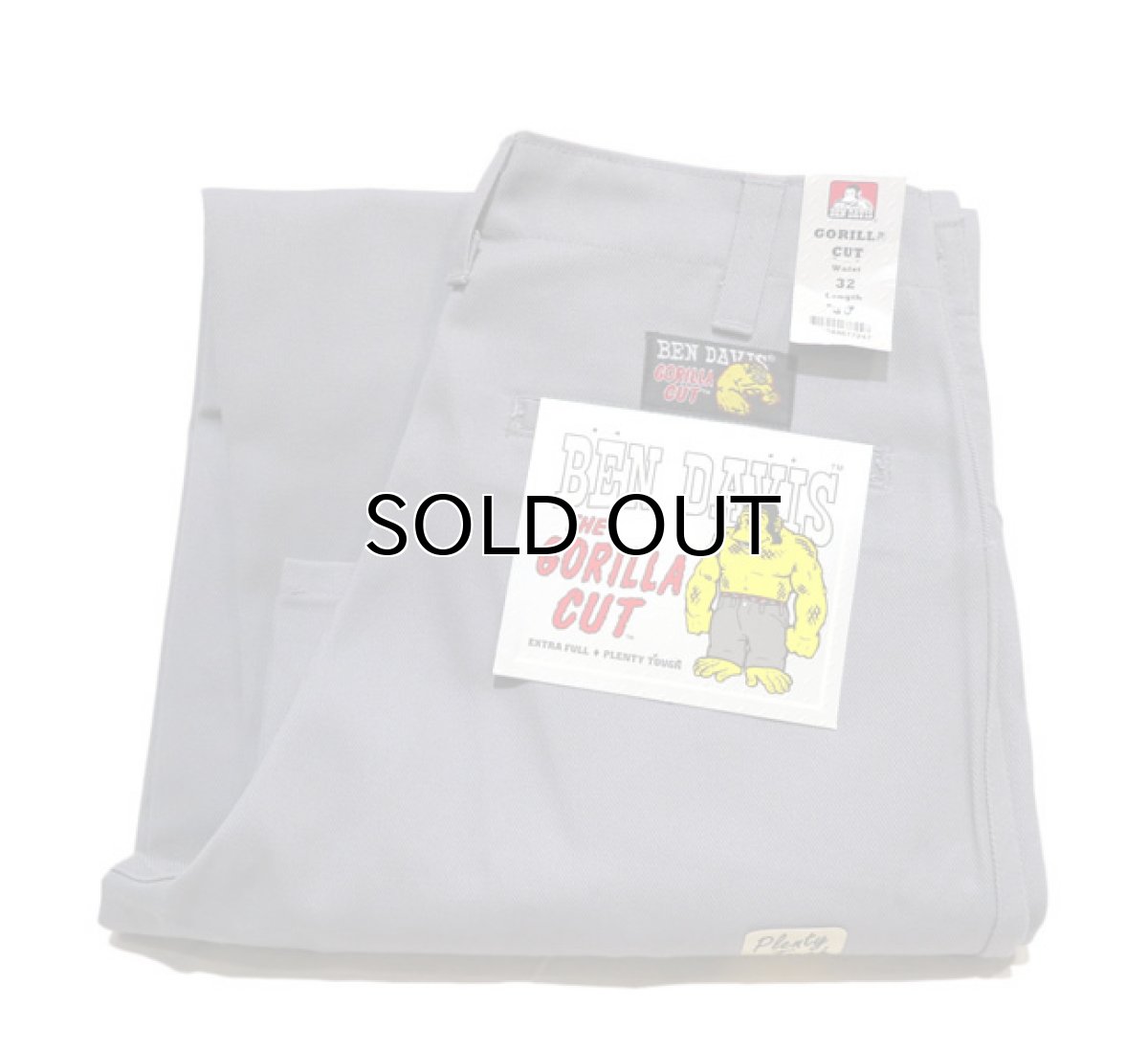画像6: BEN DAVIS  "THE GORILLA CUT" Wide Work Pants　LIGHT GREY　size w 32 (6)