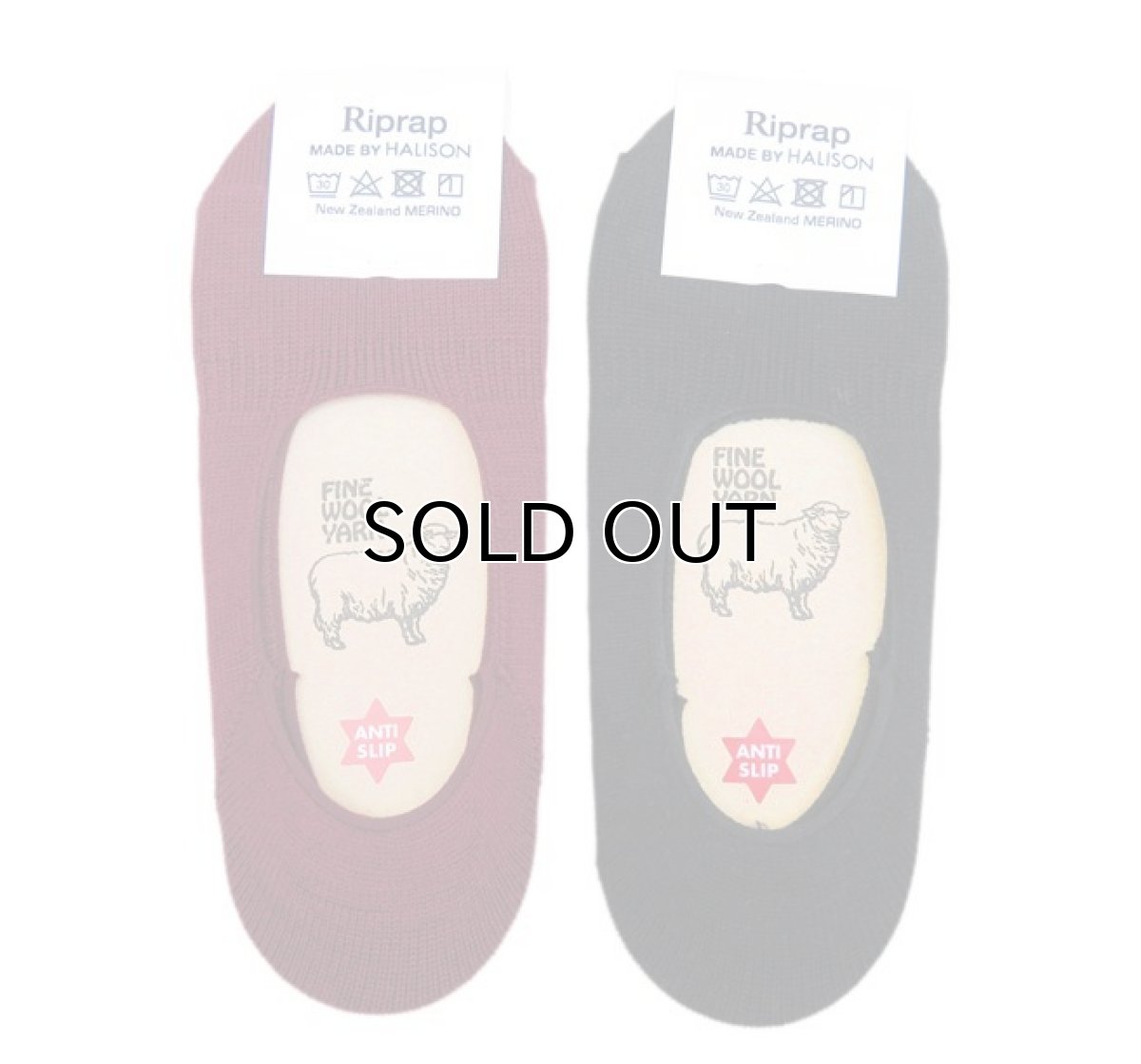 画像6: Riprap HALISON Nz MERINO "INVISIBLE SOCKS"　color : BLACK　size FREE (25~27cm) (6)