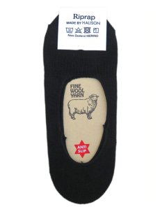 画像1: Riprap HALISON Nz MERINO "INVISIBLE SOCKS"　color : BLACK　size FREE (25~27cm) (1)