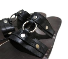 画像7: JUTTA NEUMANN "MICHAEL" Leather Sandal　BLACK　size 7 D (7)