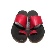 画像2: JUTTA NEUMANN "ALICE" Leather Sandal　ROSSO　size 10 D (2)