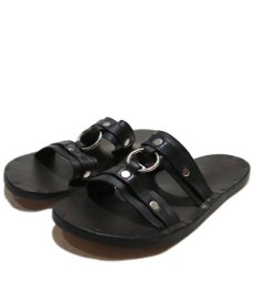 画像2: JUTTA NEUMANN "MICHAEL" Leather Sandal　BLACK　size 7 D (2)