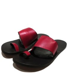 画像1: JUTTA NEUMANN "ALICE" Leather Sandal　ROSSO　size 10 D (1)