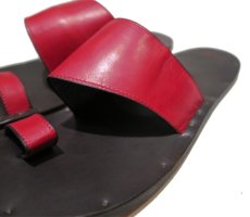 画像5: JUTTA NEUMANN "ALICE" Leather Sandal　ROSSO　size 10 D (5)