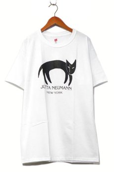 画像1: JUTTA NEUMANN Print T-Shirts　White / Black　size MEDIUM (1)