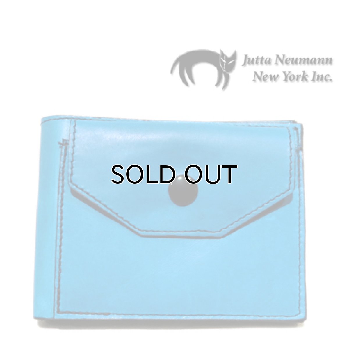 画像1: "JUTTA NEUMANN" Leather Wallet with Change Purse   color : Turquoise / Pink (1)