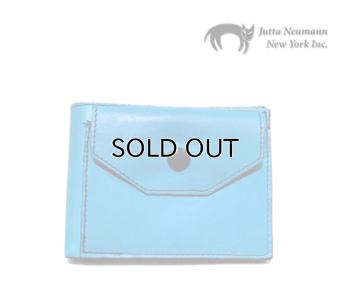 画像2: "JUTTA NEUMANN" Leather Wallet with Change Purse   color : Turquoise / Pink (2)
