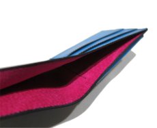 画像8: "JUTTA NEUMANN" Leather Wallet with Change Purse   color : Turquoise / Pink (8)