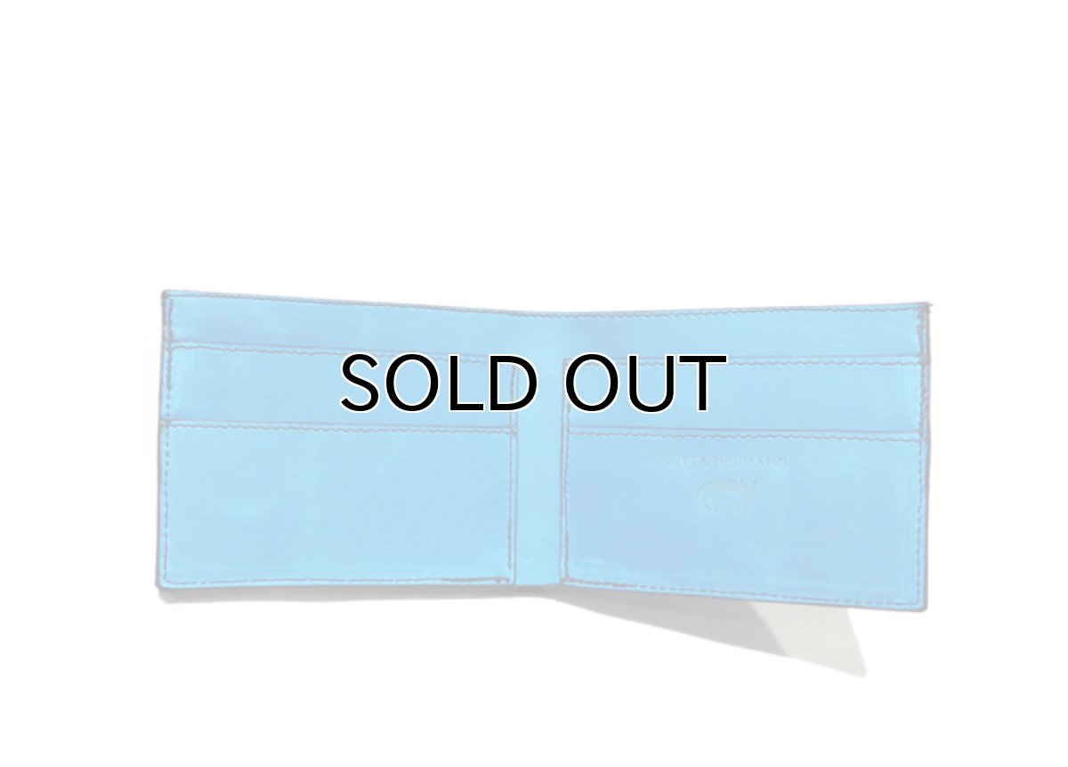 画像5: "JUTTA NEUMANN" Leather Wallet with Change Purse   color : Turquoise / Pink (5)