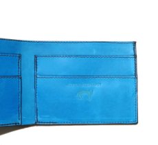 画像9: "JUTTA NEUMANN" Leather Wallet with Change Purse   color : Turquoise / Pink (9)