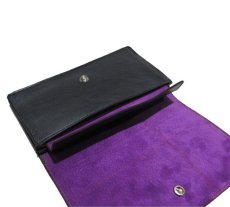 画像8: "JUTTA NEUMANN" Leather Wallet "the Waiter's Wallet"  color : Black / Purple 長財布 (8)