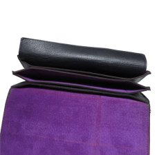 画像7: "JUTTA NEUMANN" Leather Wallet "the Waiter's Wallet"  color : Black / Purple 長財布 (7)