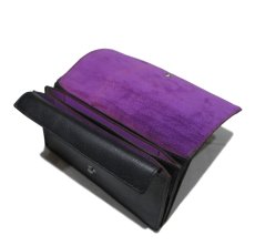 画像6: "JUTTA NEUMANN" Leather Wallet "the Waiter's Wallet"  color : Black / Purple 長財布 (6)