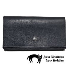 画像1: "JUTTA NEUMANN" Leather Wallet "the Waiter's Wallet"  color : Black / Brown 長財布 (1)