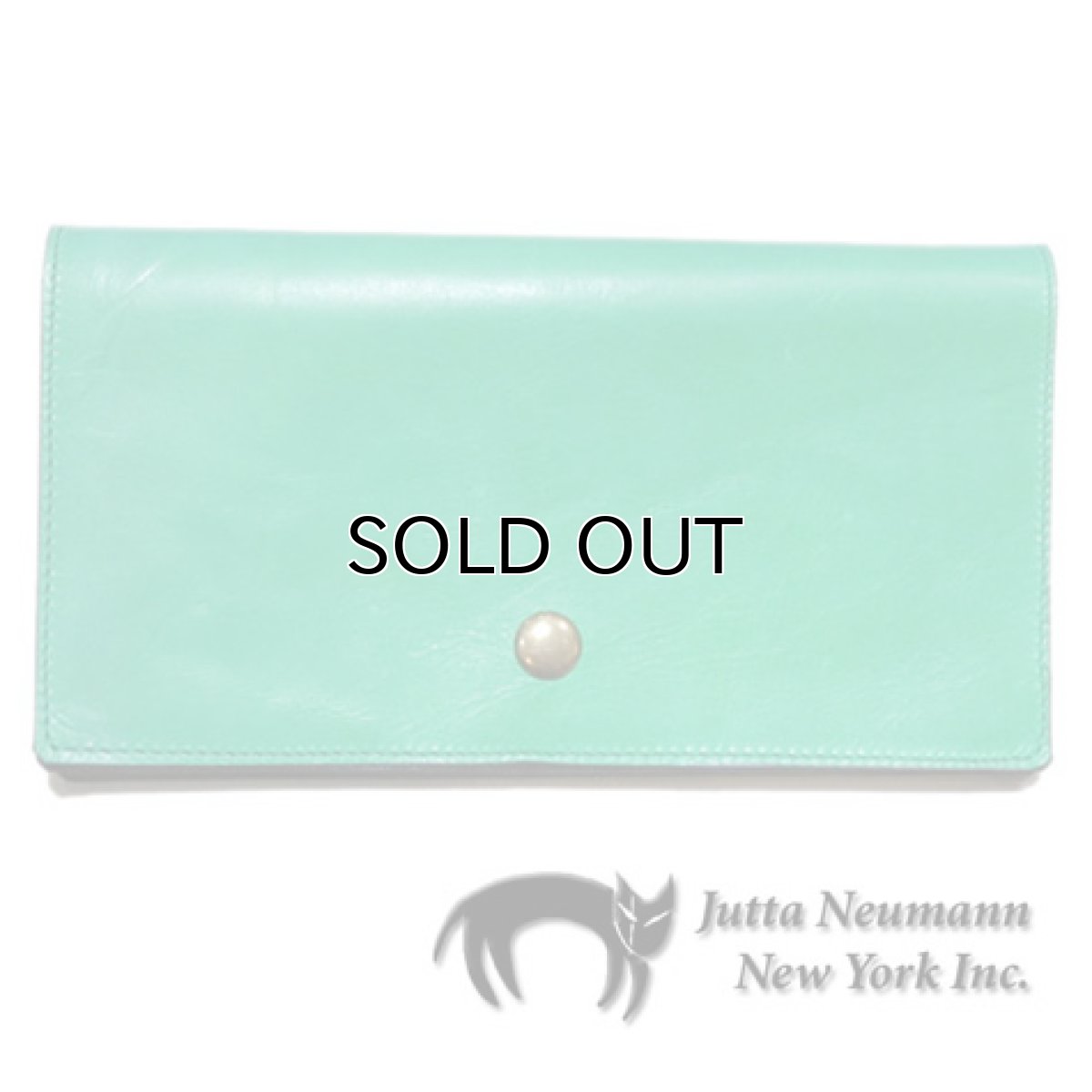 画像1: "JUTTA NEUMANN" Leather Wallet "the Waiter's Wallet"  color : Kelly Green / Violet 長財布 (1)