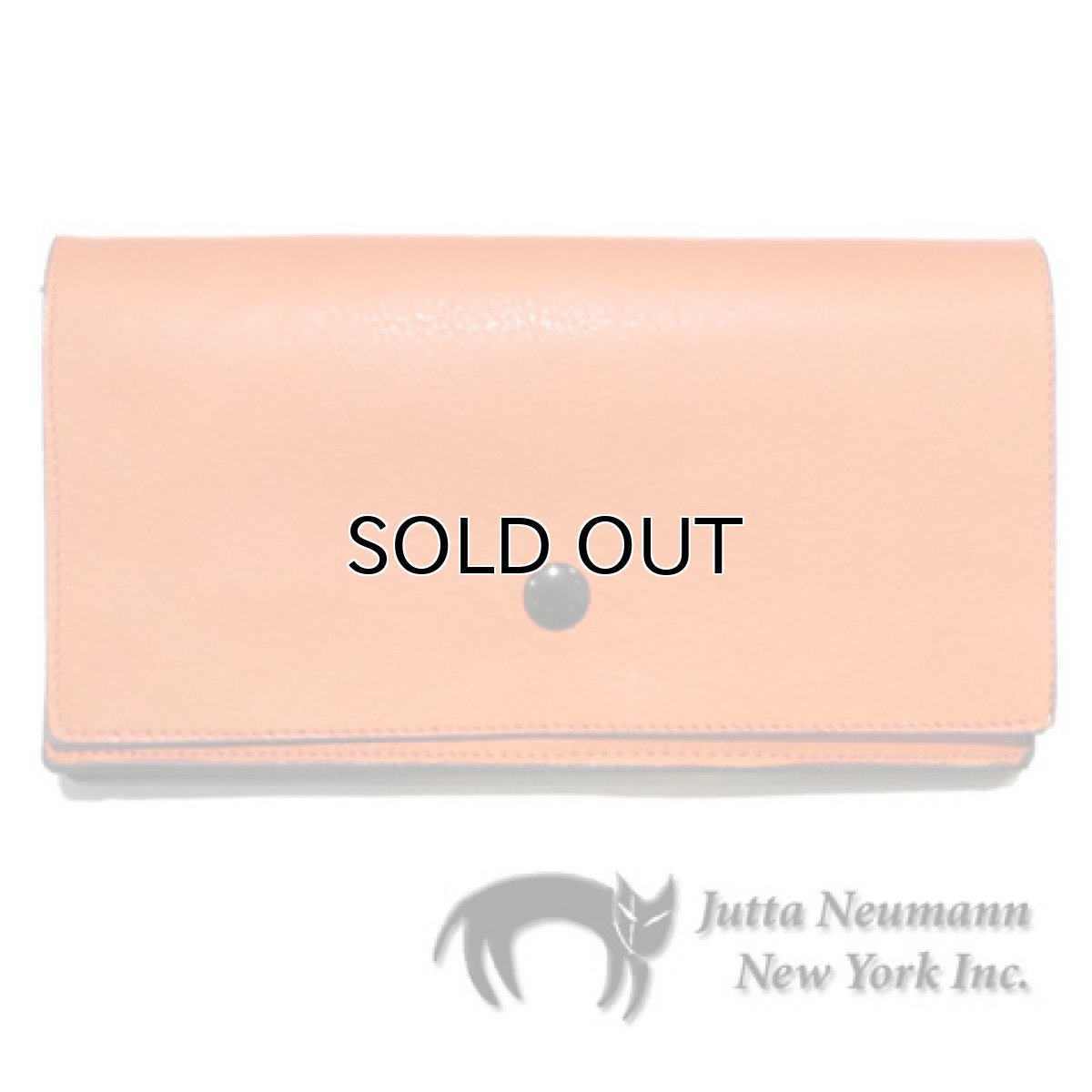 画像1: "JUTTA NEUMANN" Leather Wallet "the Waiter's Wallet"  color : Orange / Turquoise 長財布 (1)