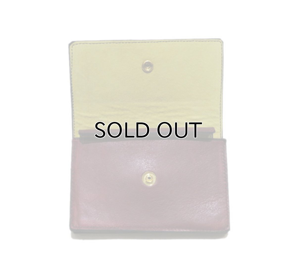 画像5: "JUTTA NEUMANN" Leather Wallet "the Waiter's Wallet" Medium Size　color : Burgundy / Yellow (5)