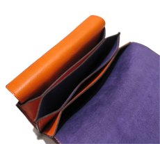 画像9: "JUTTA NEUMANN" Leather Wallet "the Waiter's Wallet"  color : Orange / Purple 長財布 (9)