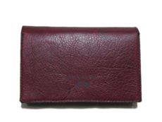 画像3: "JUTTA NEUMANN" Leather Wallet "the Waiter's Wallet" Medium Size　color : Burgundy / Yellow (3)