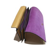 画像8: "JUTTA NEUMANN" Leather Wallet "the Waiter's Wallet"  color : Camel Shine / Lavender　長財布 (8)