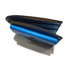 画像7: "JUTTA NEUMANN" Leather Wallet with Change Purse   color : Turquoise / Yellow (7)