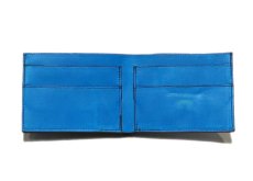画像4: "JUTTA NEUMANN" Leather Wallet with Change Purse   color : Turquoise / Yellow (4)