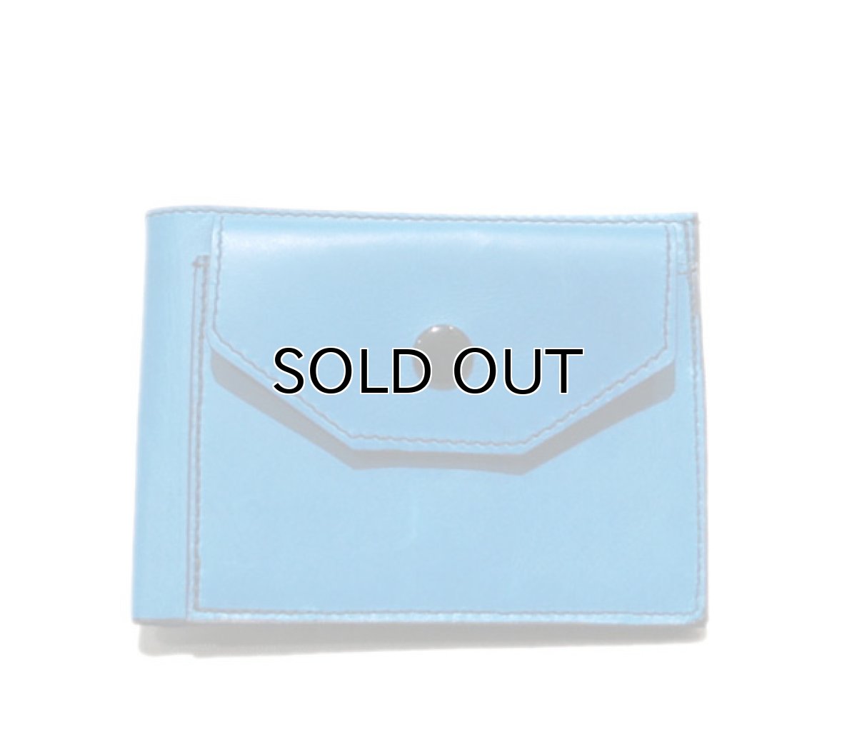 画像2: "JUTTA NEUMANN" Leather Wallet with Change Purse   color : Turquoise / Yellow (2)