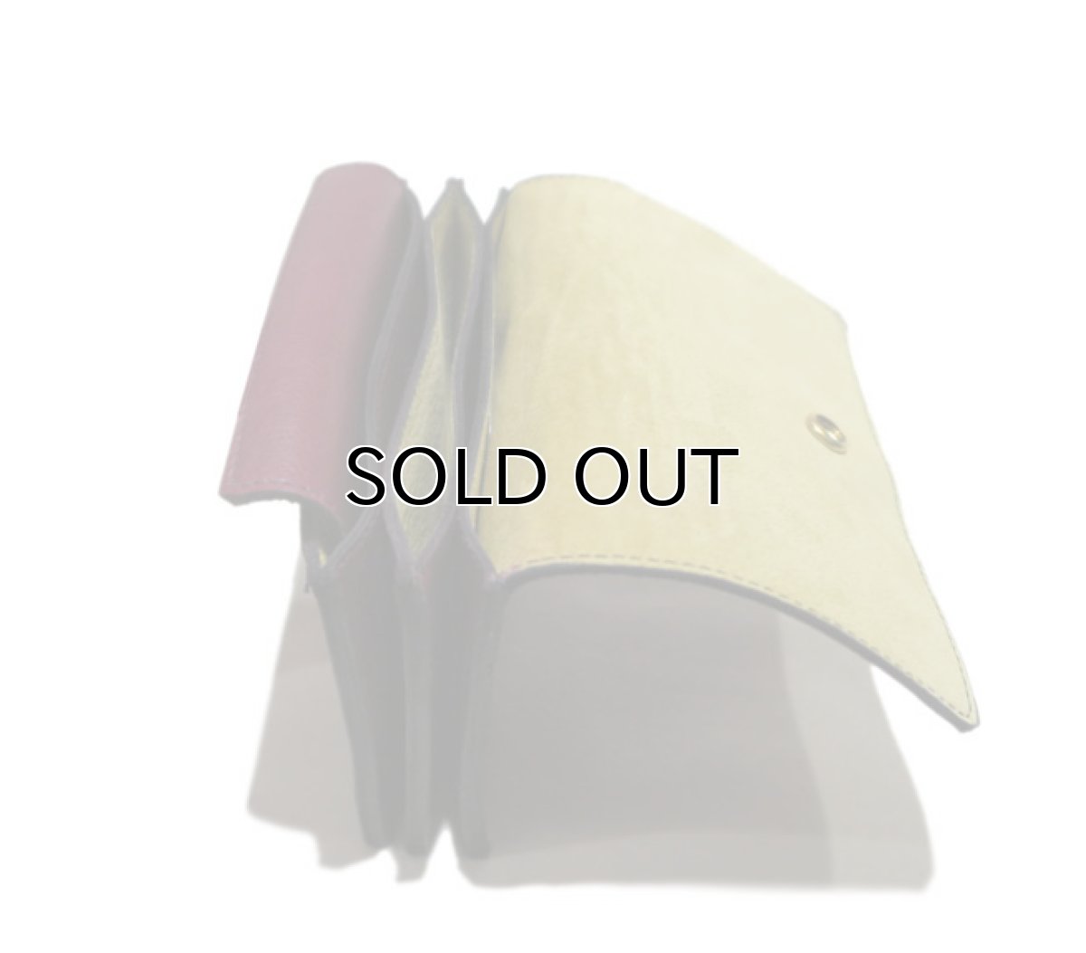 画像6: "JUTTA NEUMANN" Leather Wallet "the Waiter's Wallet" Medium Size　color : Burgundy / Yellow (6)