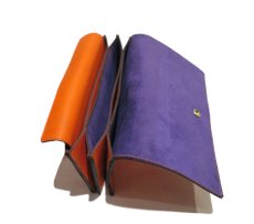 画像8: "JUTTA NEUMANN" Leather Wallet "the Waiter's Wallet"  color : Orange / Purple 長財布 (8)