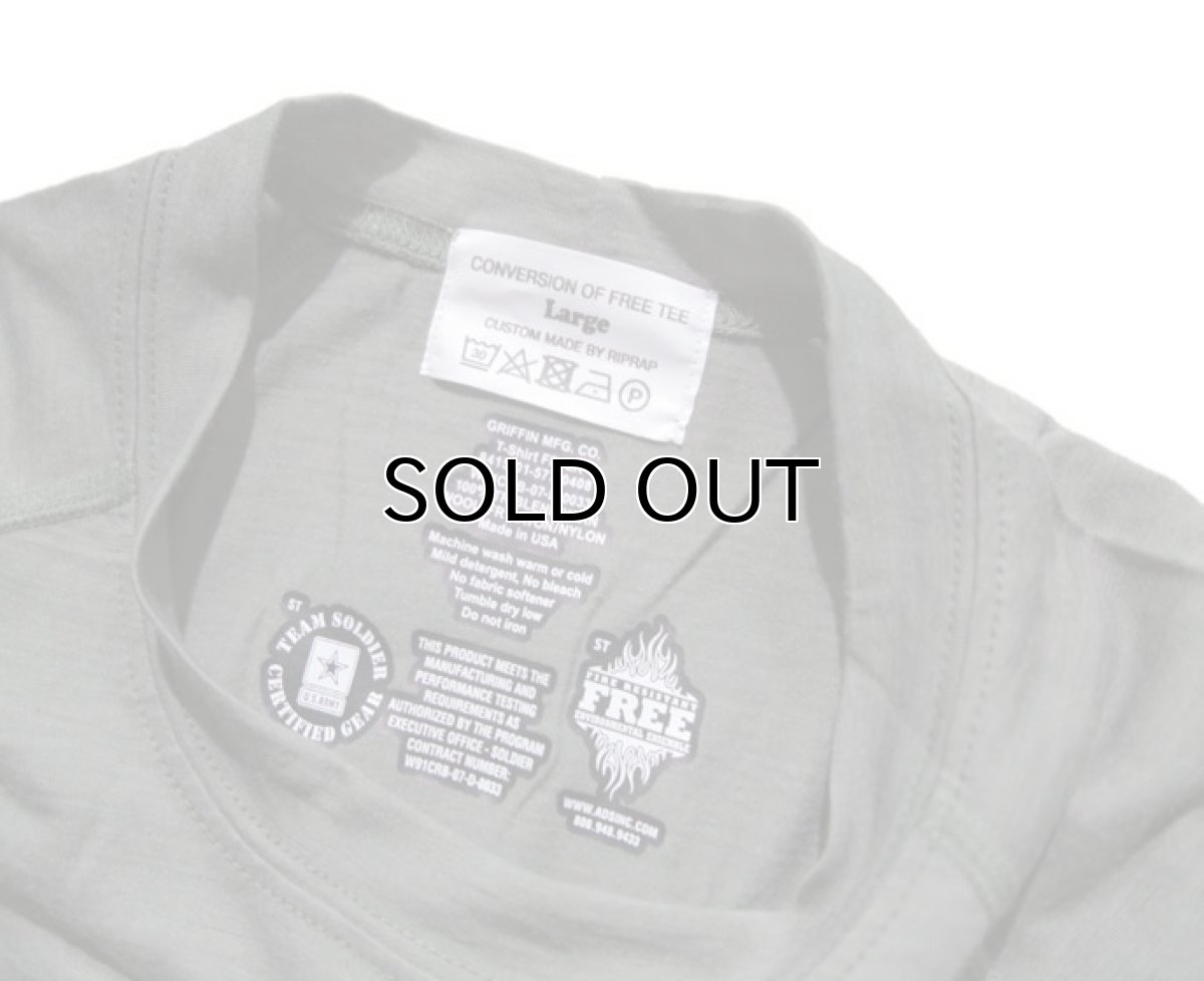 画像5: Riprap "CONVERSION OF FREE TEE" 　color : OLIVE　size : LARGE (5)