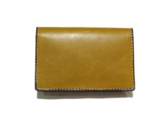 画像3: "JUTTA NEUMANN" Leather Card Case with Change Parse　color : Mustard / Brick Red (3)