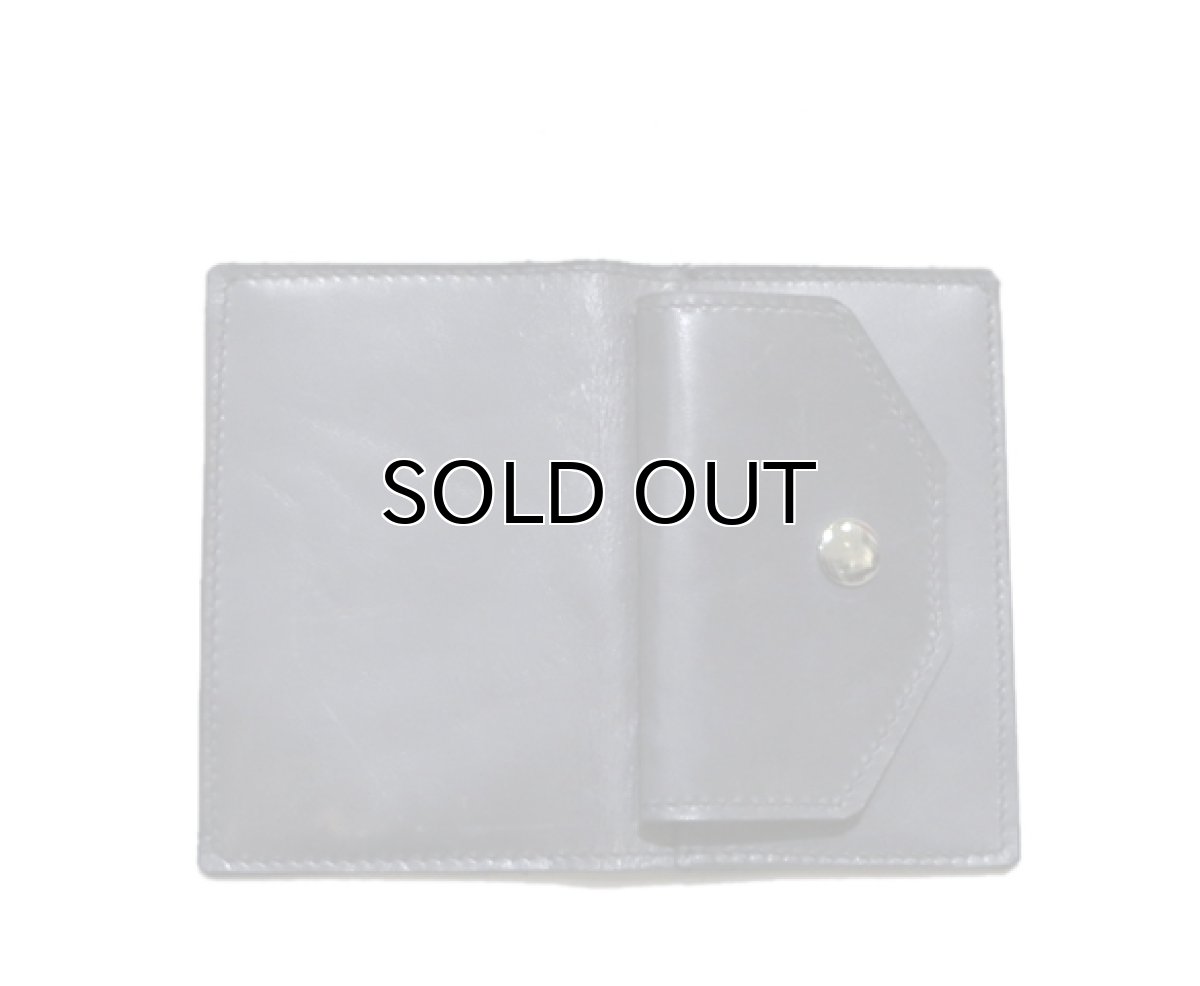 画像5: "JUTTA NEUMANN" Leather Card Case with Change Parse color : Charcoal / Yellow Green (5)