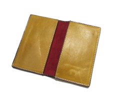 画像9: "JUTTA NEUMANN" Leather Card Case with Change Parse　color : Mustard / Brick Red (9)