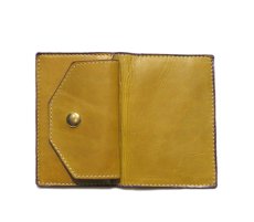画像5: "JUTTA NEUMANN" Leather Card Case with Change Parse　color : Mustard / Brick Red (5)
