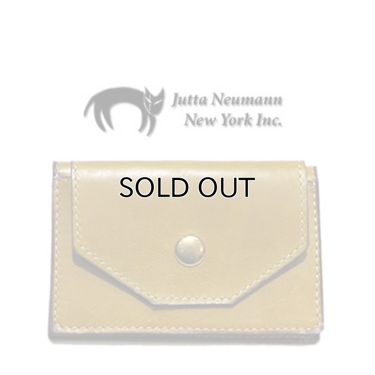 画像1: "JUTTA NEUMANN" Leather Card Case with Change Parse　color : Mustard / Brick Red (1)