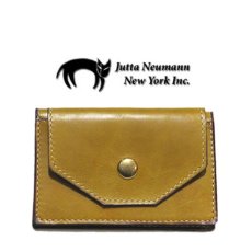 画像1: "JUTTA NEUMANN" Leather Card Case with Change Parse　color : Mustard / Brick Red (1)