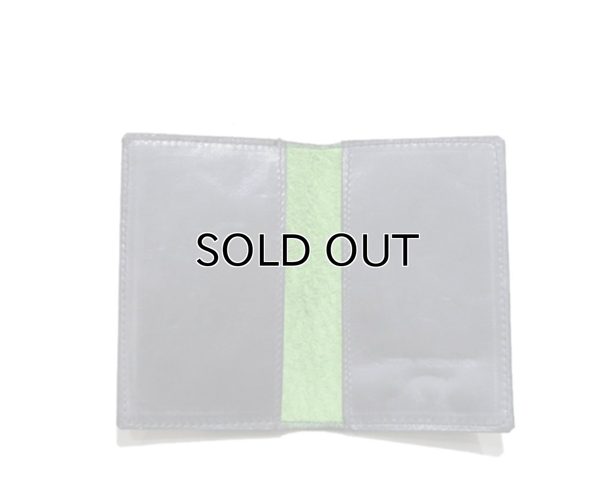 画像6: "JUTTA NEUMANN" Leather Card Case with Change Parse color : Charcoal / Yellow Green (6)