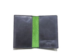 画像6: "JUTTA NEUMANN" Leather Card Case with Change Parse　color : Charcoal / Yellow Green (6)