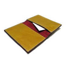 画像7: "JUTTA NEUMANN" Leather Card Case with Change Parse　color : Mustard / Brick Red (7)