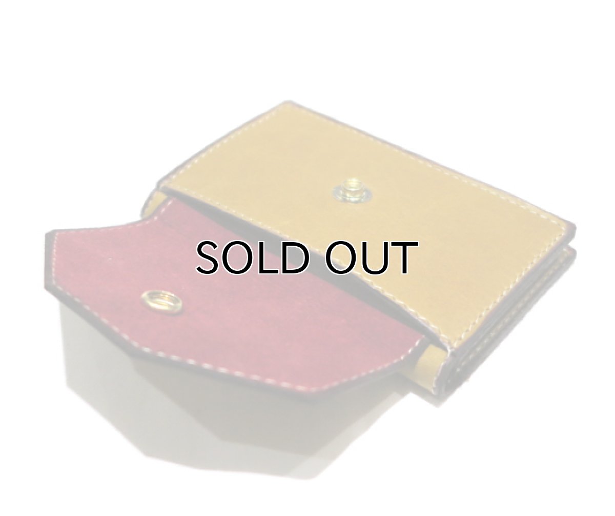 画像8: "JUTTA NEUMANN" Leather Card Case with Change Parse　color : Mustard / Brick Red (8)